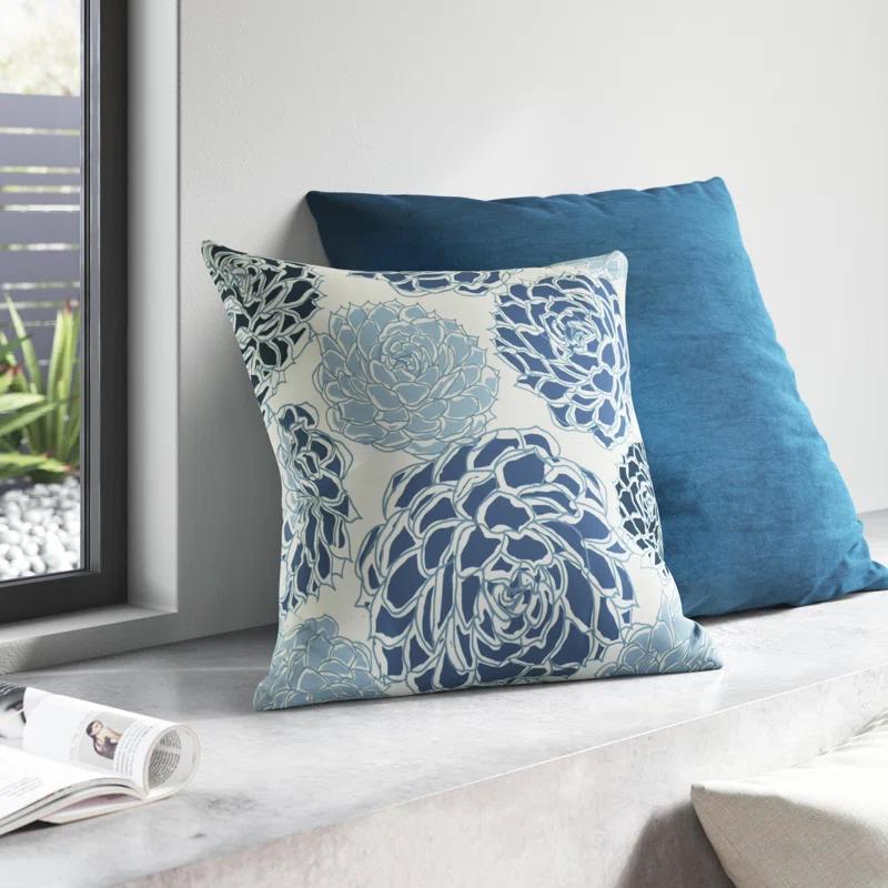 e by design Floral Frolic Floral Indoor/Outdoor Reversible Throw Pillow
