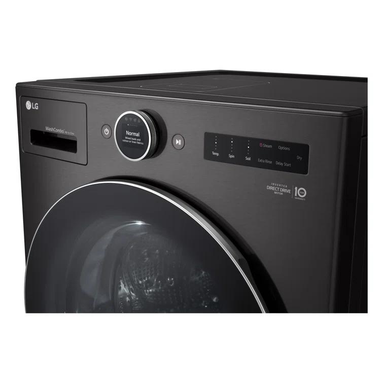 LG LG Ventless Washer/Dryer Combo WashCombo, All-in-One Mega Capacity with Inverter HeatPump, Technology and Direct Drive Motor, 5.0 cu. ft. WM6998HBA