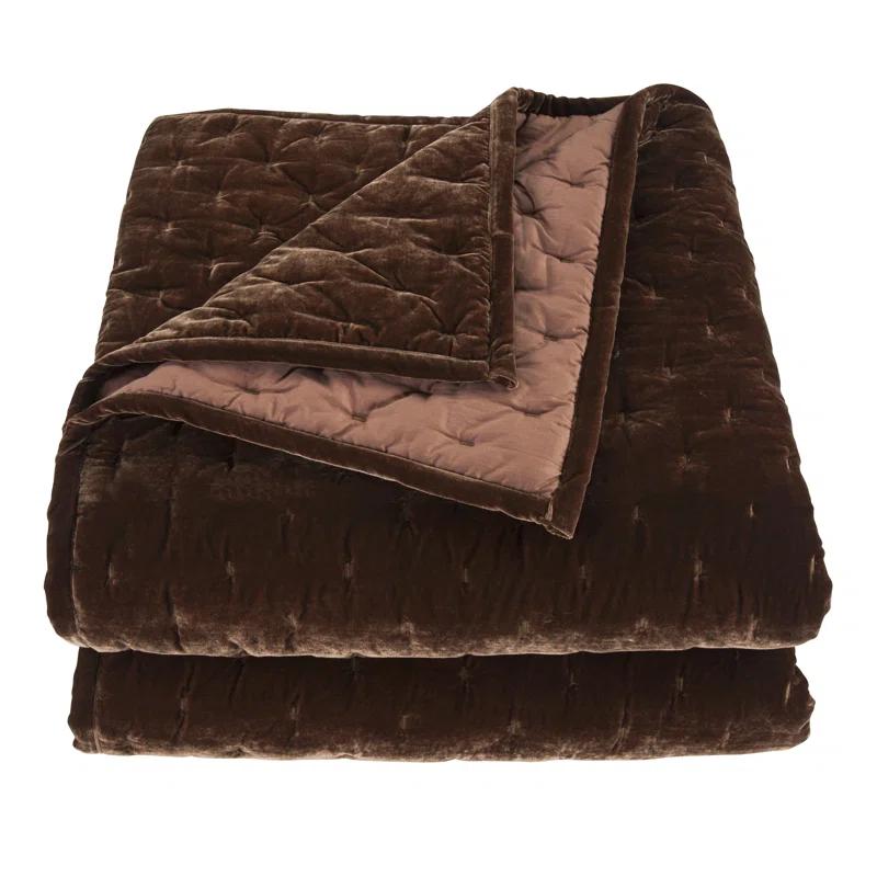 Stella Faux Silk Velvet Classic Chic Modern Rustic Romantic Western 1 Piece Quilt