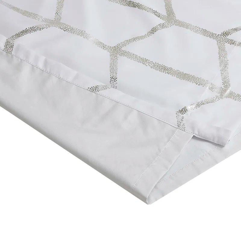 Intelligent Design Raina Total Blackout Metallic Print Grommet Top Curtain Panel