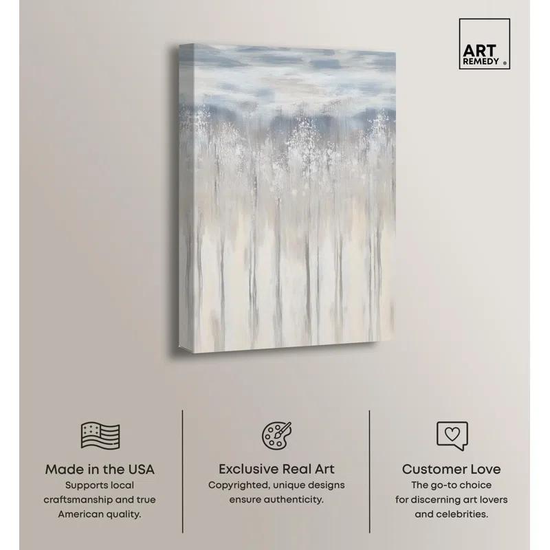 Art Remedy Scratched Sepia Canvas Minimalist Abstract by Art Remedy