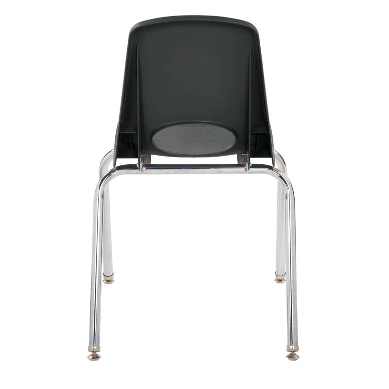 Factory Direct Partners 18" Classroom Stack Chair with Swivel Glide Legs