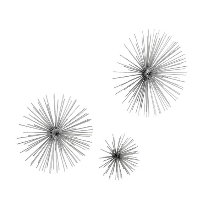 CosmoLiving by Cosmopolitan Metal 3D Long Spike Starburst Home Wall Decor Set