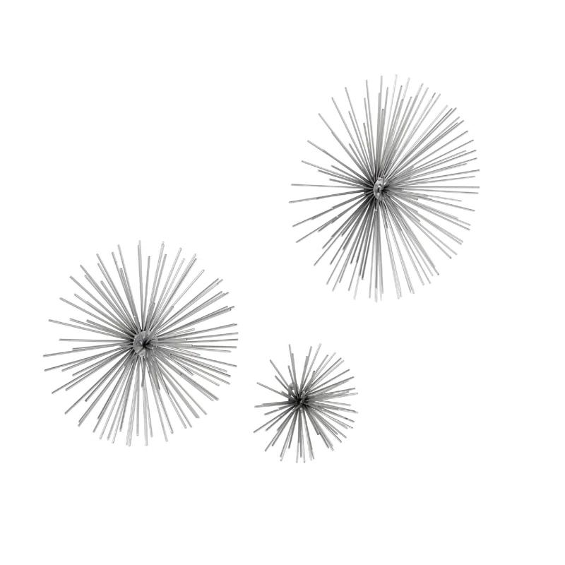 CosmoLiving by Cosmopolitan Metal 3D Long Spike Starburst Home Wall Decor Set