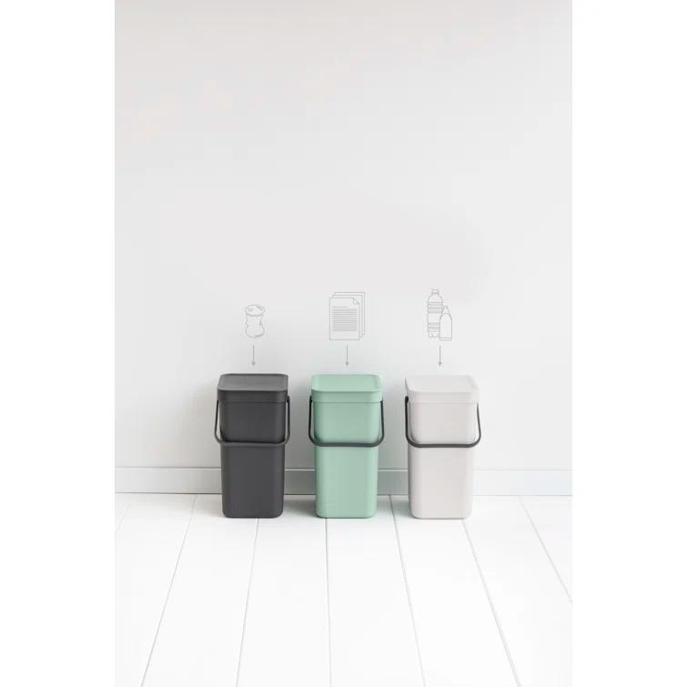 Brabantia Sort & Go Plastic Recycling Bin, 3.2 Gallon