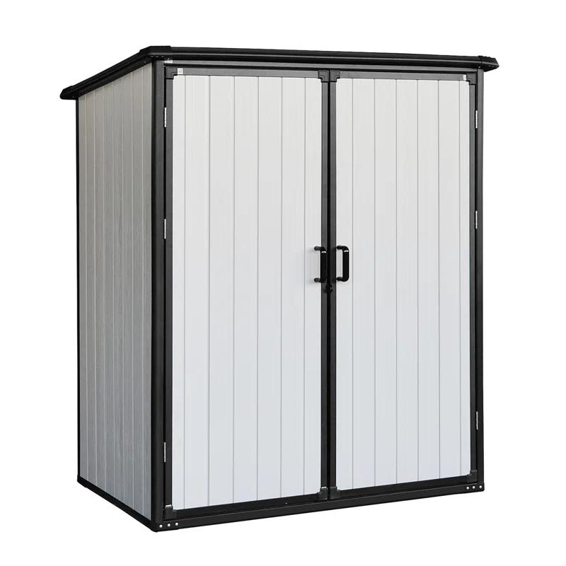 GZMWON 5X3ft Outdoor Storage Shed Waterproof Resin Cabinet Outdoor Storage Cabinet
