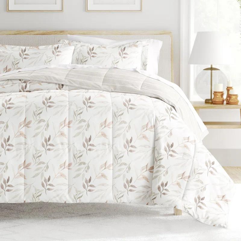 Becky Cameron All Season Down-Alternative Comforter Set in Foliage Stripe