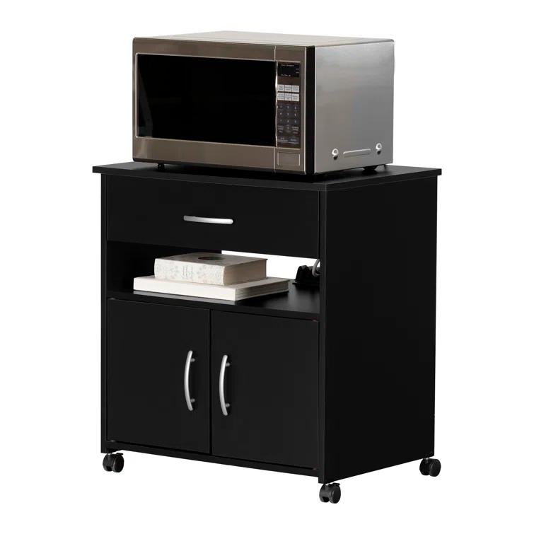 South Shore Axess 29.25'' H x 26.75'' W 2 - Cabinet Utility Cart with Wheels