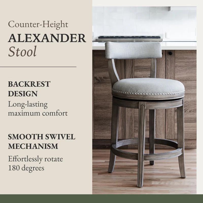 Maven Lane Maven Lane Alexander Stool with Fabric Upholstery
