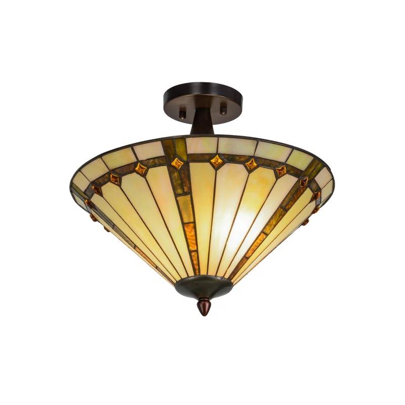 Belvidere Glass Semi Flush Mount