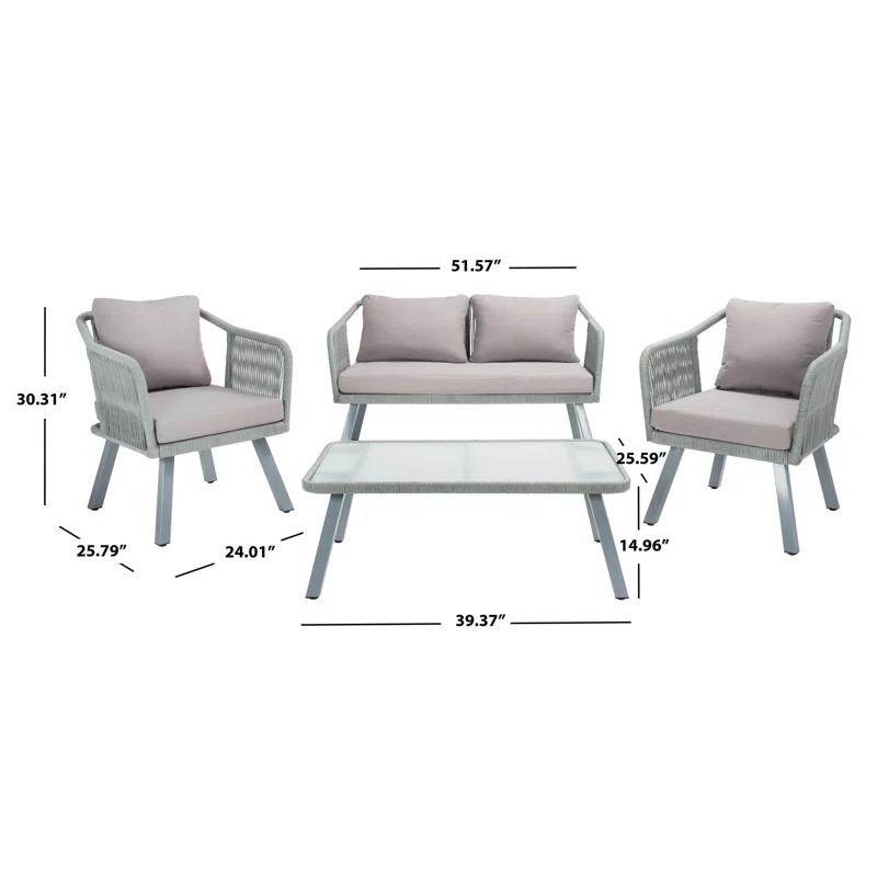 Highland Dunes Orme 4 - Person Patio Conversation Sets with Cushions