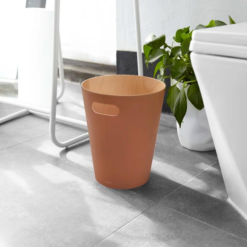 Umbra Woodrow Solid Wood Open Waste Basket - 2 Gallons
