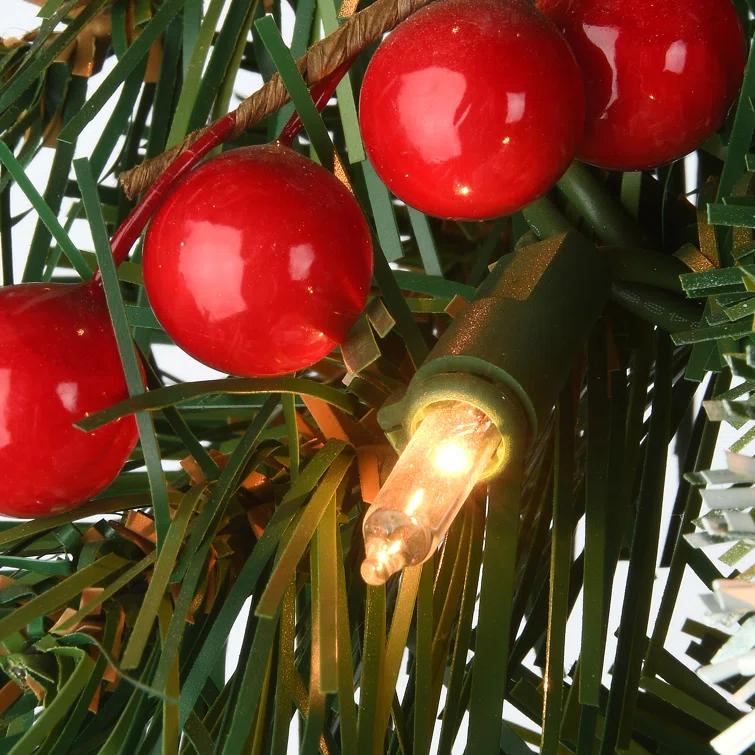 The Holiday Aisle® 9ft. Leavon Garland with Clear Lights