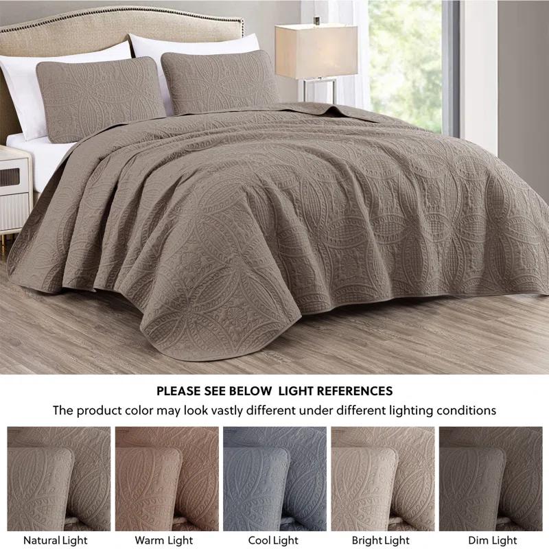 Austin Standard Geometric Shapes Coverlet Set