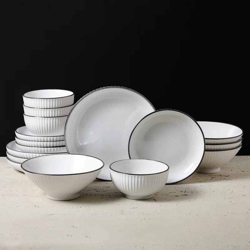 Christian Siriano Lustra 32 Piece Stoneware Dinnerware Set - Service for 8 (Set of 32)