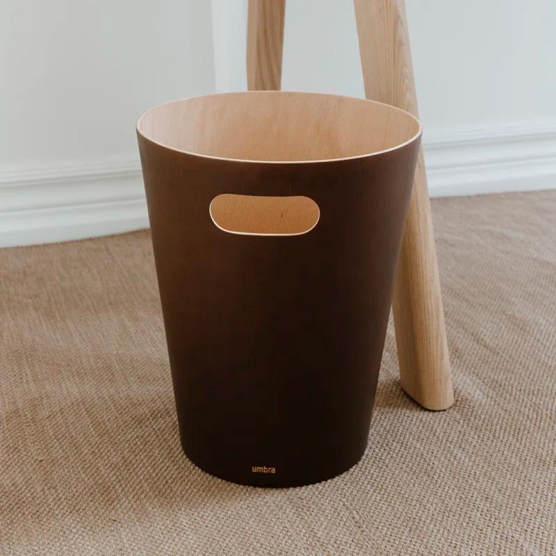 Umbra Woodrow Manufactured Wood Open Waste Basket - 2.25 Gallons