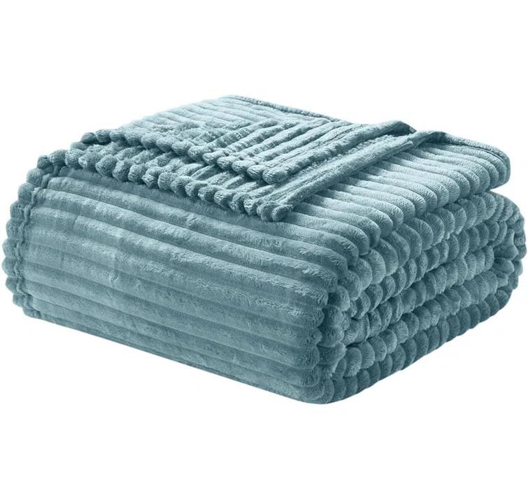Nestl Nestl Cut Plush Cozy Throw Blanket - Fuzzy Warm Fleece Bed Blankets - Throws for Sofa, Bed, and Couch