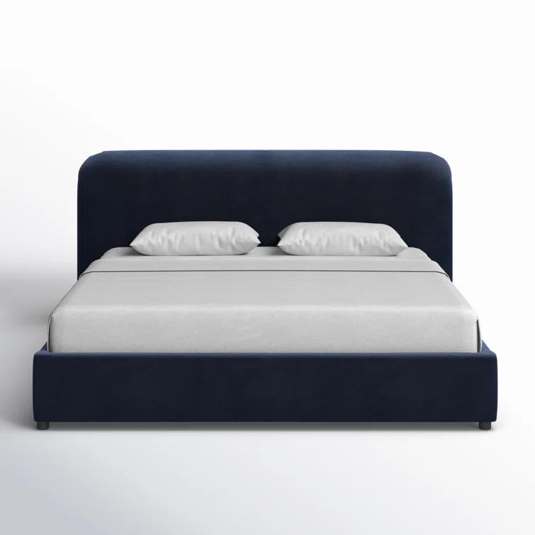 Zien Bed - Blue Velvet / King
