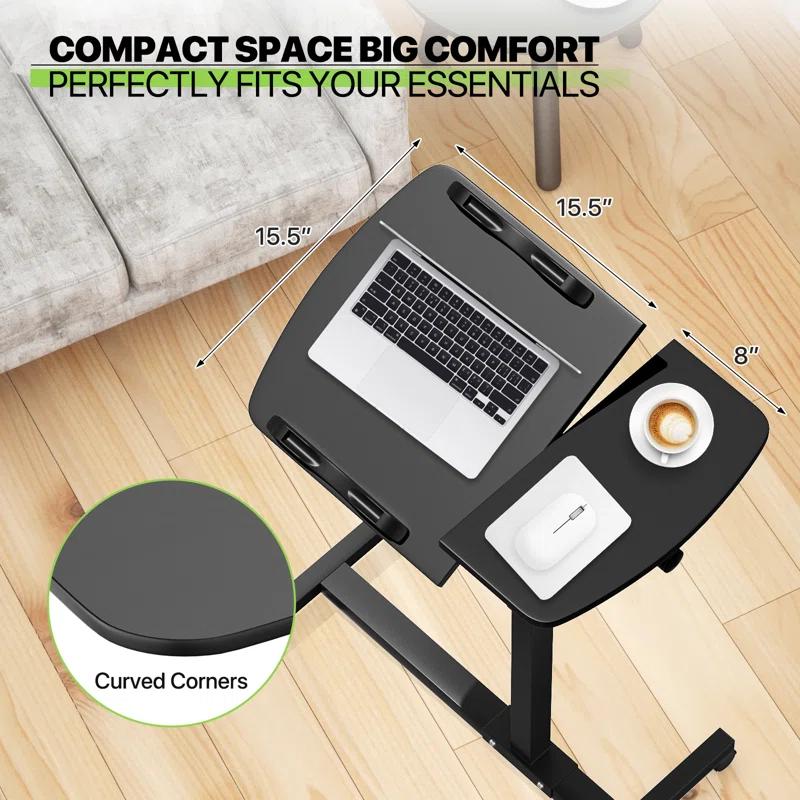 Bring Home Furniture Lifting Computer Desk, Multifunctional Standing Table, Laptop Cart with Mouse Pad for Small Spaces