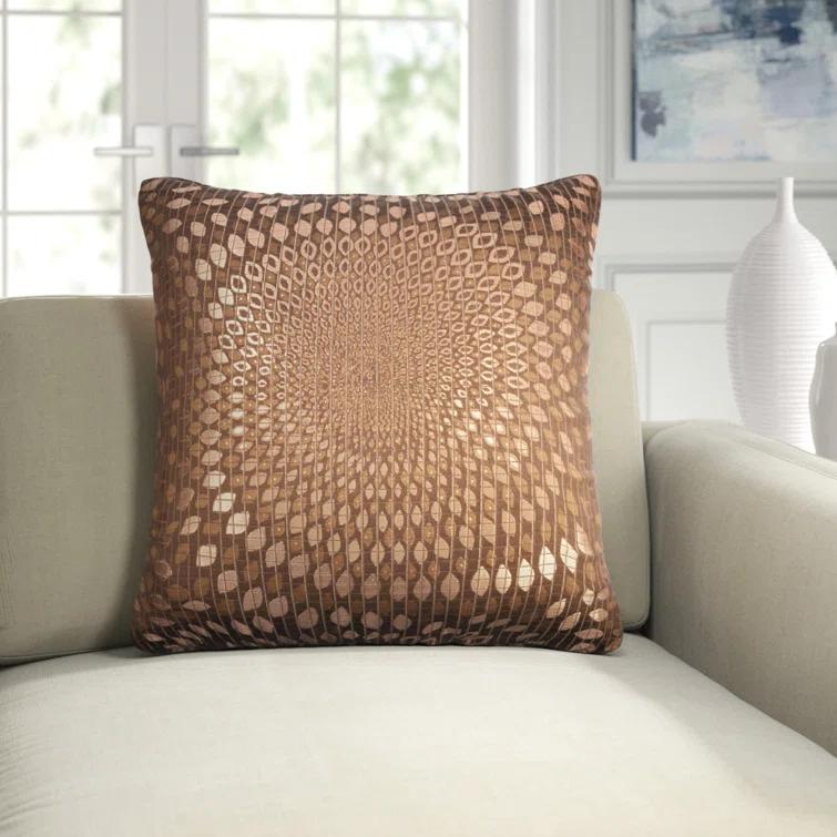 D.V. Kap Whirl Geometric Reversible Throw Pillow