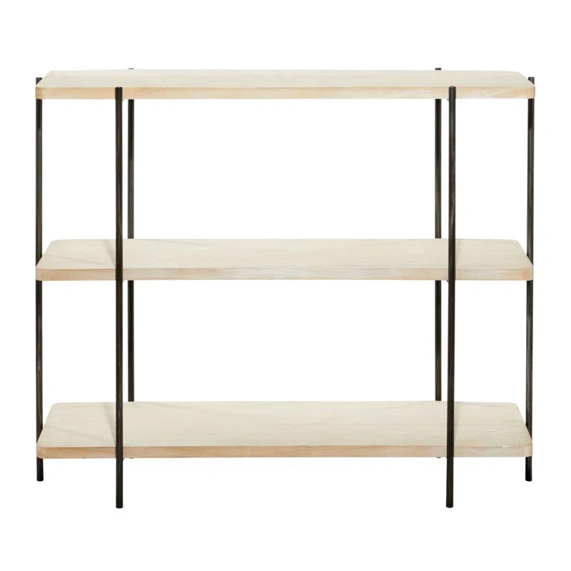 Wood And Metal Console Table