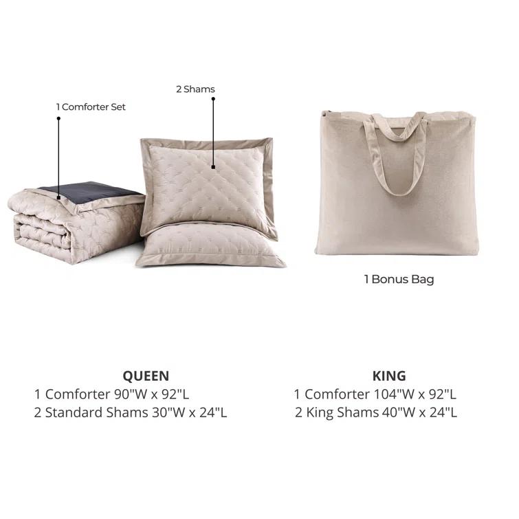 BeBeJan Bebejan 3 Piece Velvet Comforter Set