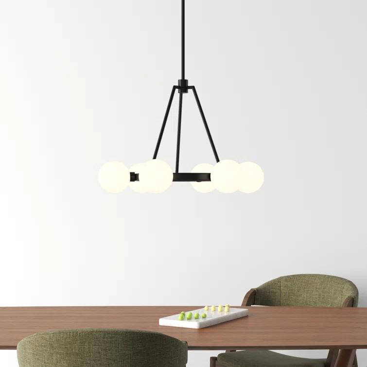 Helen 6 Light Metal Dimmable Chandelier