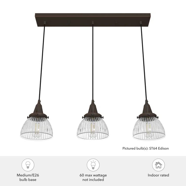 Hunter Fan Cypress Grove 3 - Light Cluster Bell Pendant