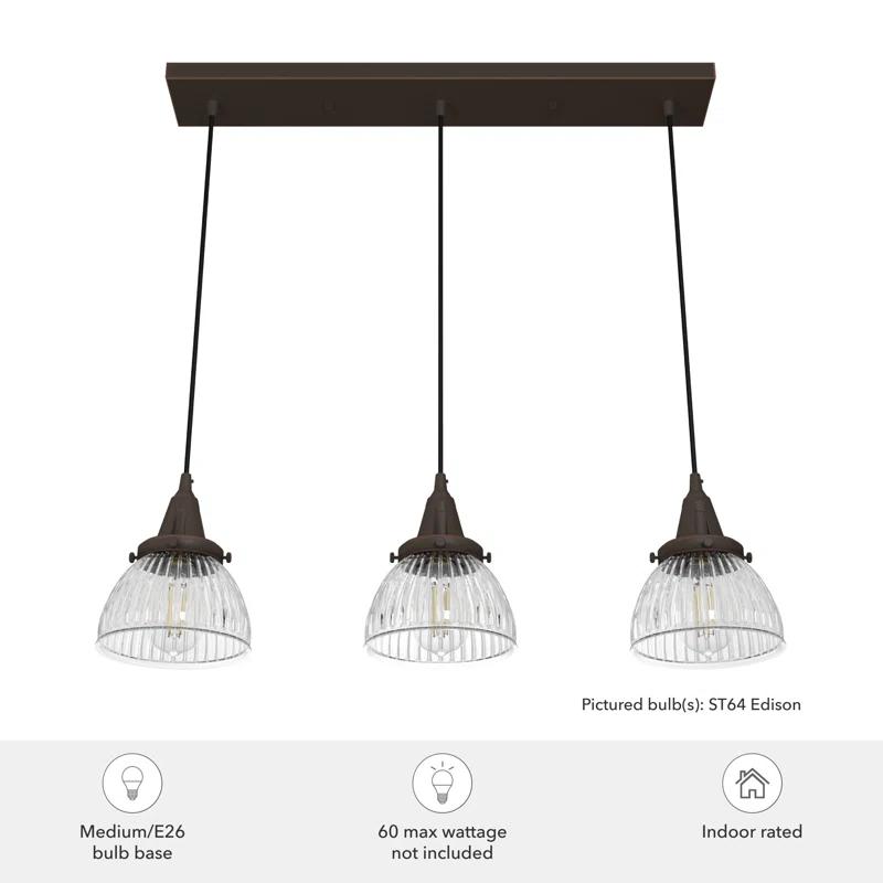 Hunter Fan Cypress Grove 3 - Light Cluster Bell Pendant