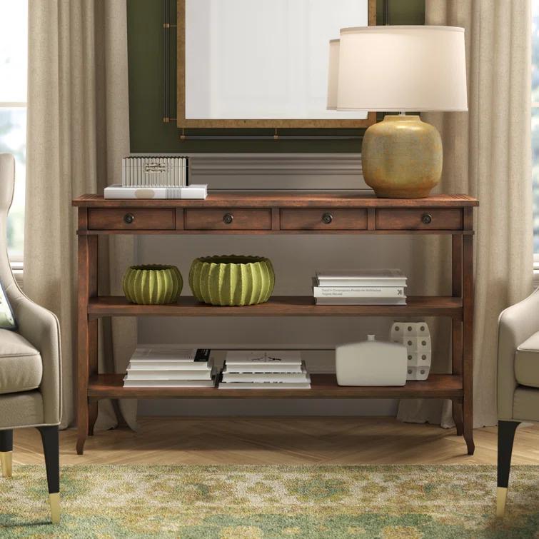 Brooksby French Provincial Cerejeira Mahogany Console Table with Storage