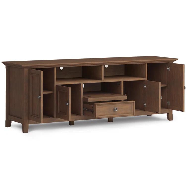 Simpli Home Amherst 54"W Solid Wood TV Stand for TVs up to 60" with Adjustable Shelves