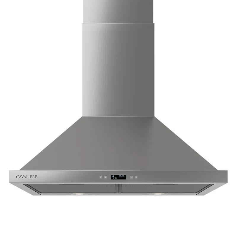 Cavaliere CAVALIERE 30" inch 462 CFM Convertible Digital Wall Mount Range Hood Included Charcoal Filter in Stainless Steel SV218B2-30