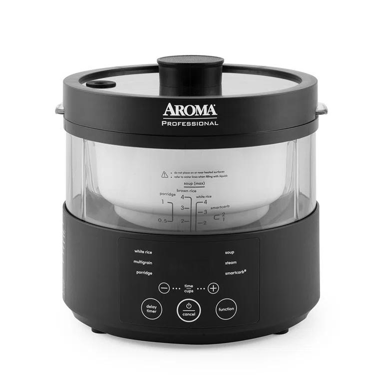 Aroma AROMA Professional SmartCarb Multicooker, 4-Cup (Uncooked) / 8-Cup (Cooked), Low-Carb Rice & Grains Cooker, 3-Liter