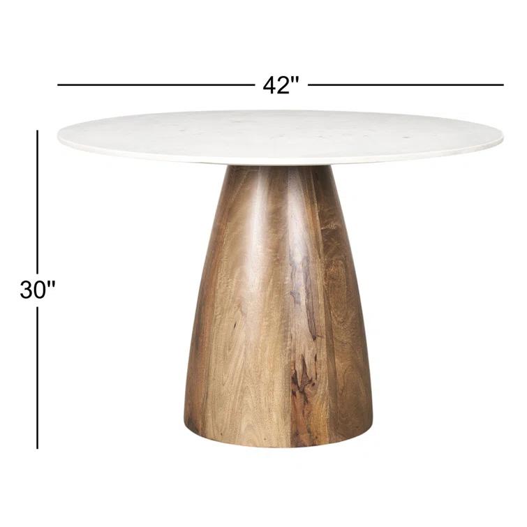 Mellonia Round Genuine Marble Dining Table