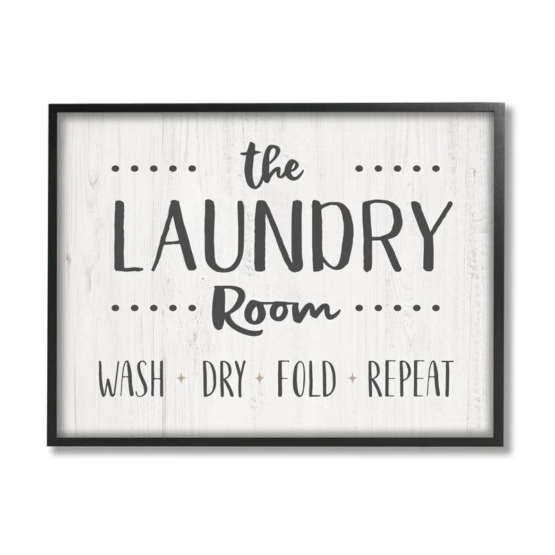 Stupell Industries " Laundry Room Wash Dry Fold Repeat " by CAD