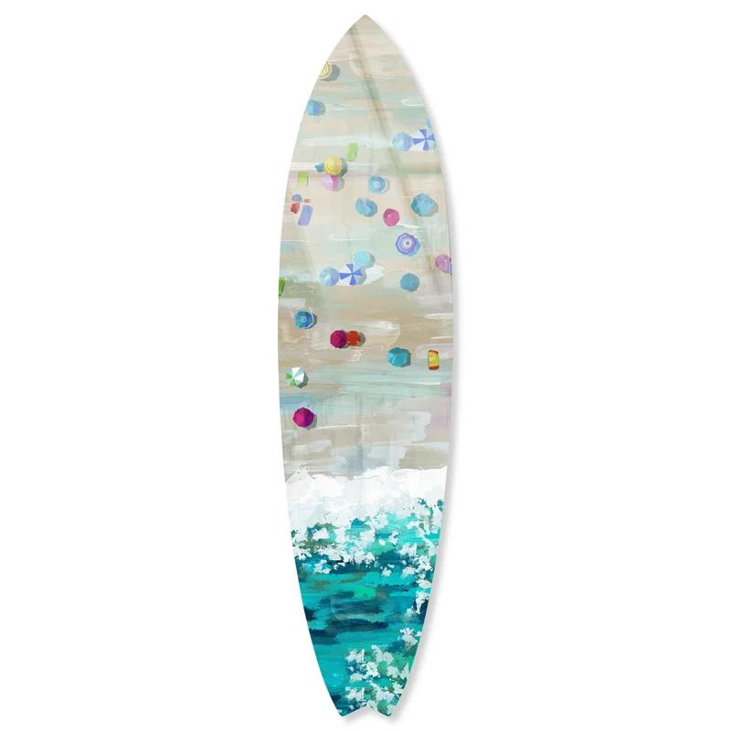 Notori Art Luxury Beach Surfboard Acrylic Coastal Wall Art by Notoriart