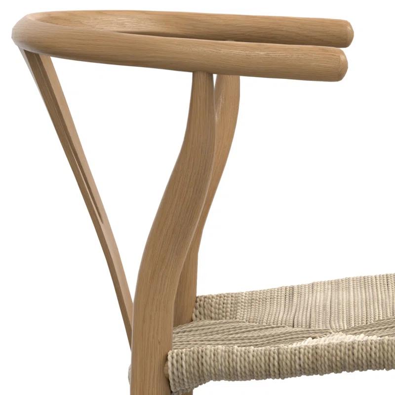 Simpli Home Hershey Solid Wood Dining Chair with Y-Back Design in Mid-Century Modern Style (Set of 2) (Set of 2)