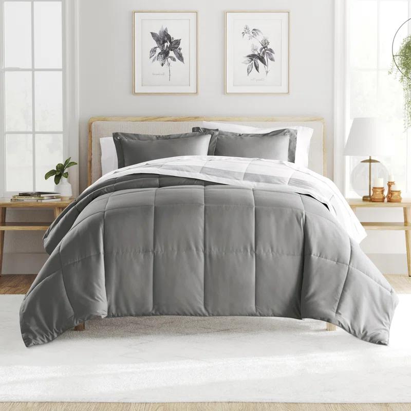 Becky Cameron Contemporary Coastal Stripe Down-Alternative Lightweight Comforter Set