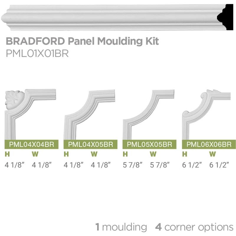 7/8"H x 5/8"P x 94 1/2"L Bradford Smooth Panel Moulding