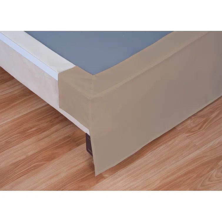 Fresh Ideas Bed Maker's No Lift Wrap Around Bed Skirt, 14" Drop, Twin, Silver