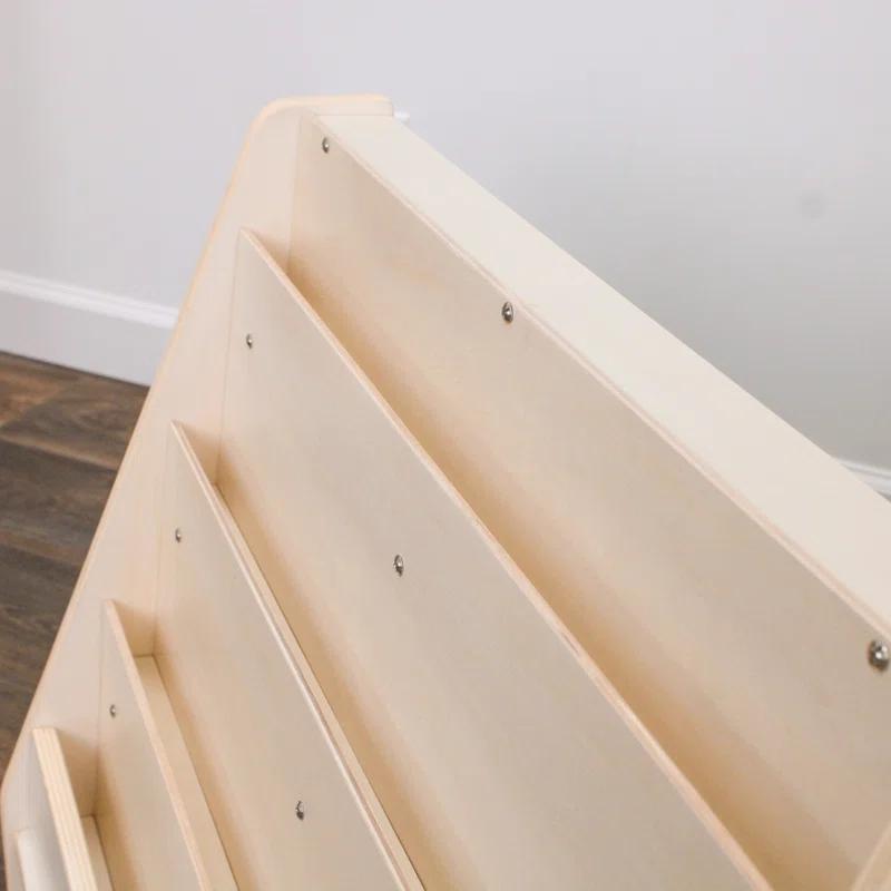 Angeles Angeles Mobile 4-Shelf Book Display with Storage - RTA