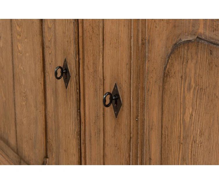 Montier Traditional Brown Pine 87'' Sideboard with Shaped Legs