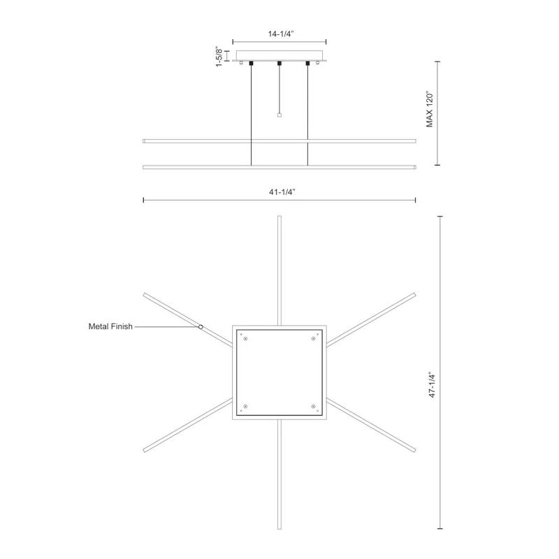 Vega 3 - Light LED Kitchen Island Pendant