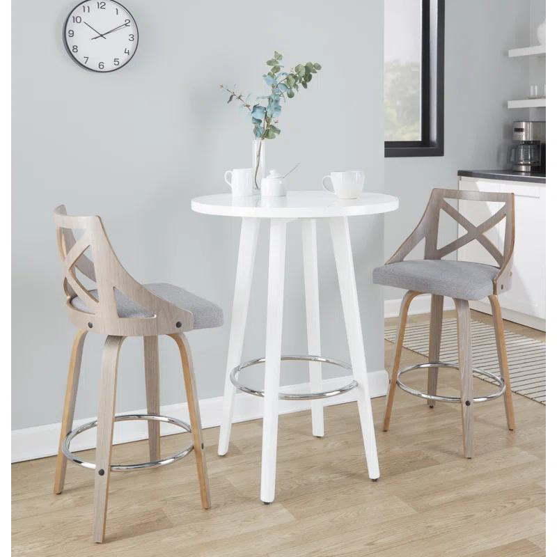 LumiSource Swivel Upholstered Counter Stool