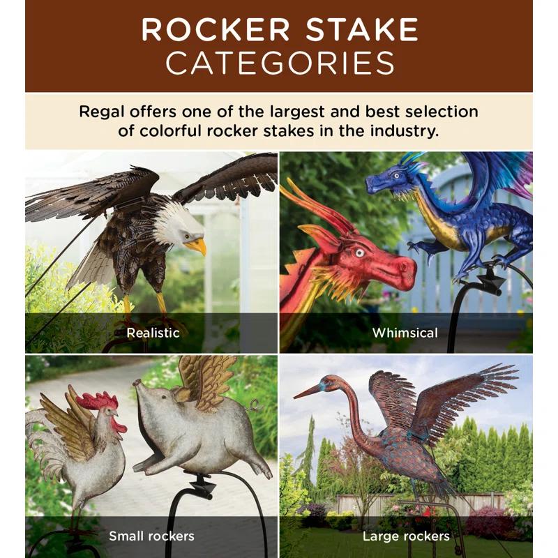 Regal Art & Gift Rocker Hummingbird Stake - Ruby Throated