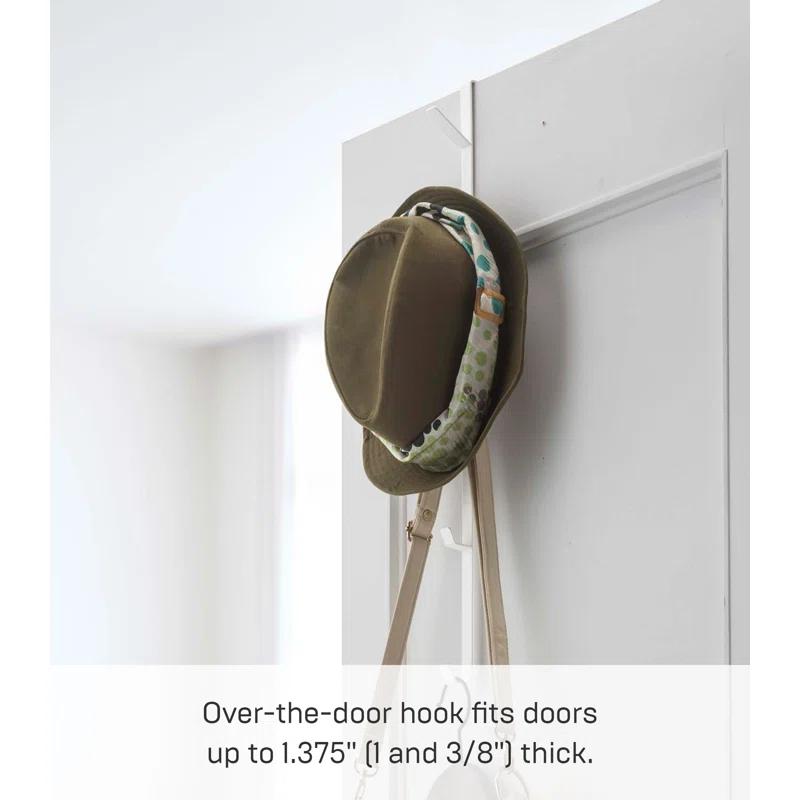 Yamazaki Home Yamazaki Home Over The Door Hooks - Vertical Hanging Coat Rack, Steel, Over-the-Door