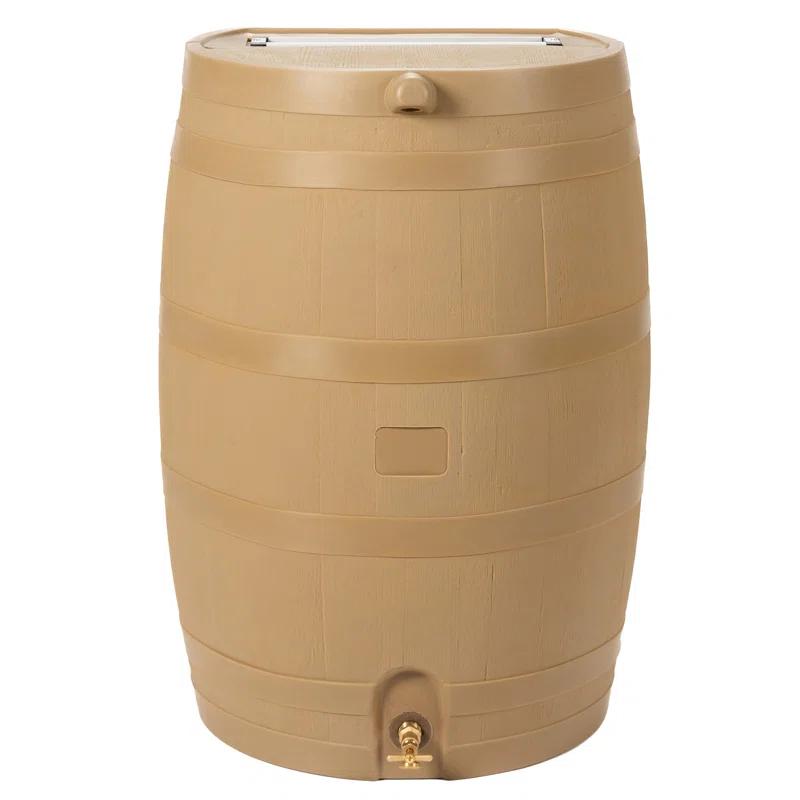 RTS Companies RTS Companies 50 Gallons Weather Resistant Plastic Drainable Rain Barrel
