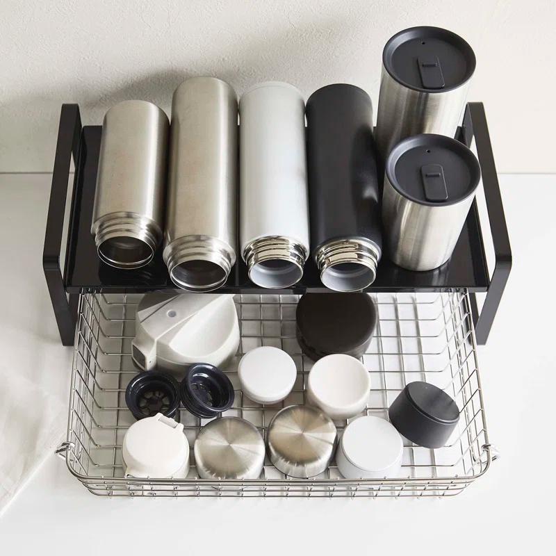 Yamazaki Home Yamazaki Home Steel Kitchen 2 Tiered Shelf Rack- Expandable Countertop Organizer For Kitchen, Steel