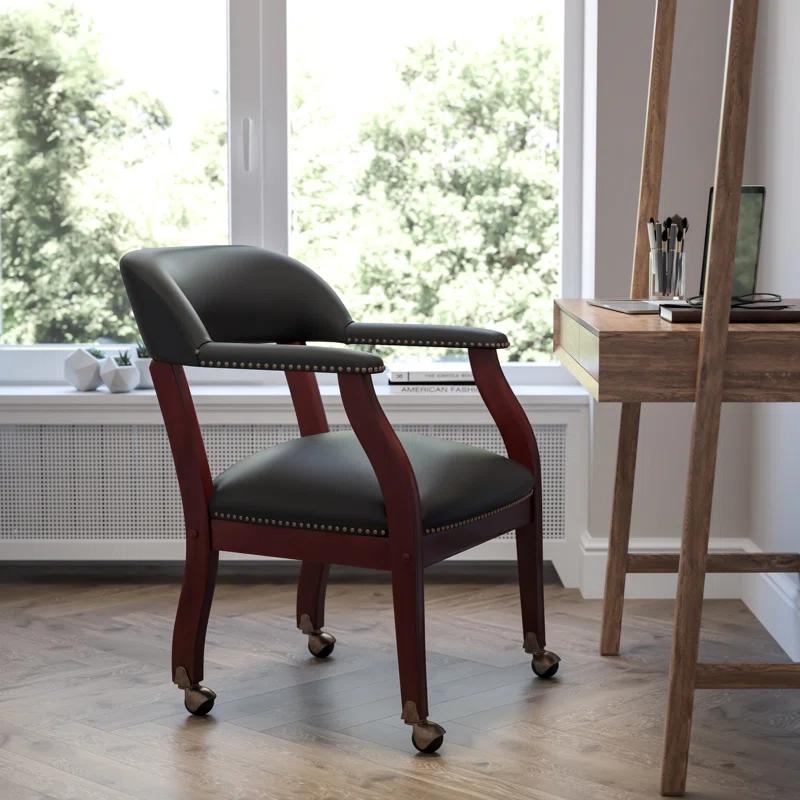 Flash Furniture Paulson Conference Chair with Accent Nail Trim and Casters