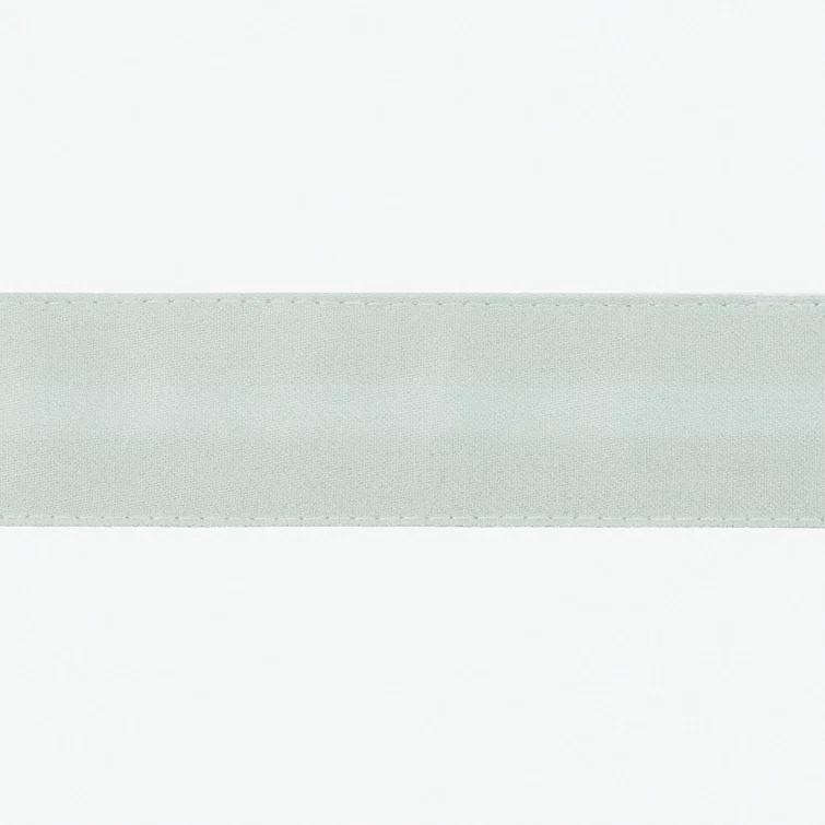 Opal White Linen Tissue Box Cover with Sateen Trim